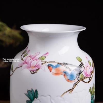 BÌNH VẼ TAY HỌA TIẾT CHIM - HOA